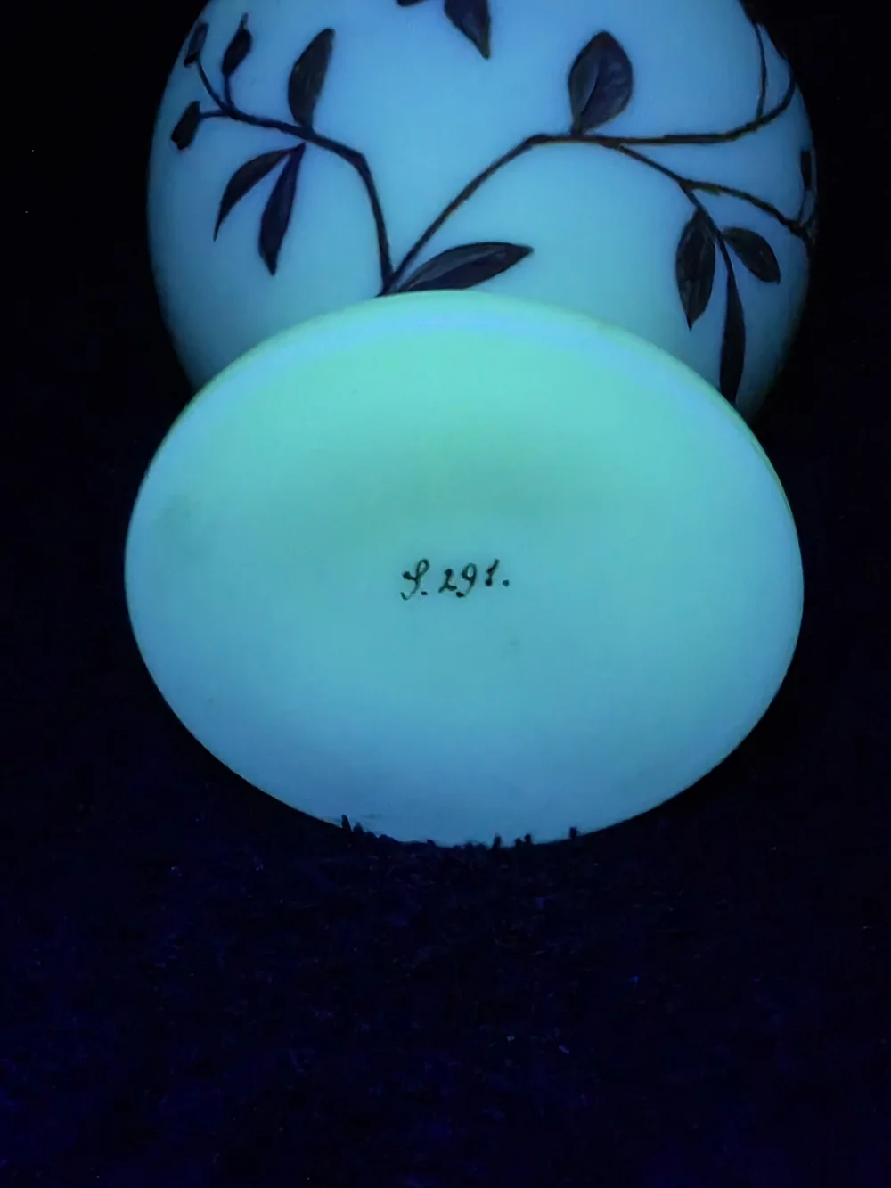 Bohemian Harrach Uranium Glass Vase – Fine Wildflower Enamel, c. 1880s